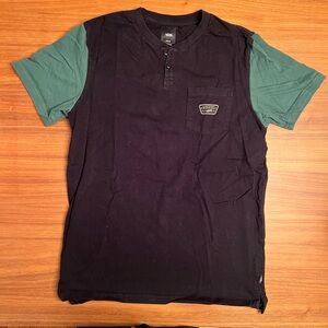 Vans Black and Green Polo Shirt